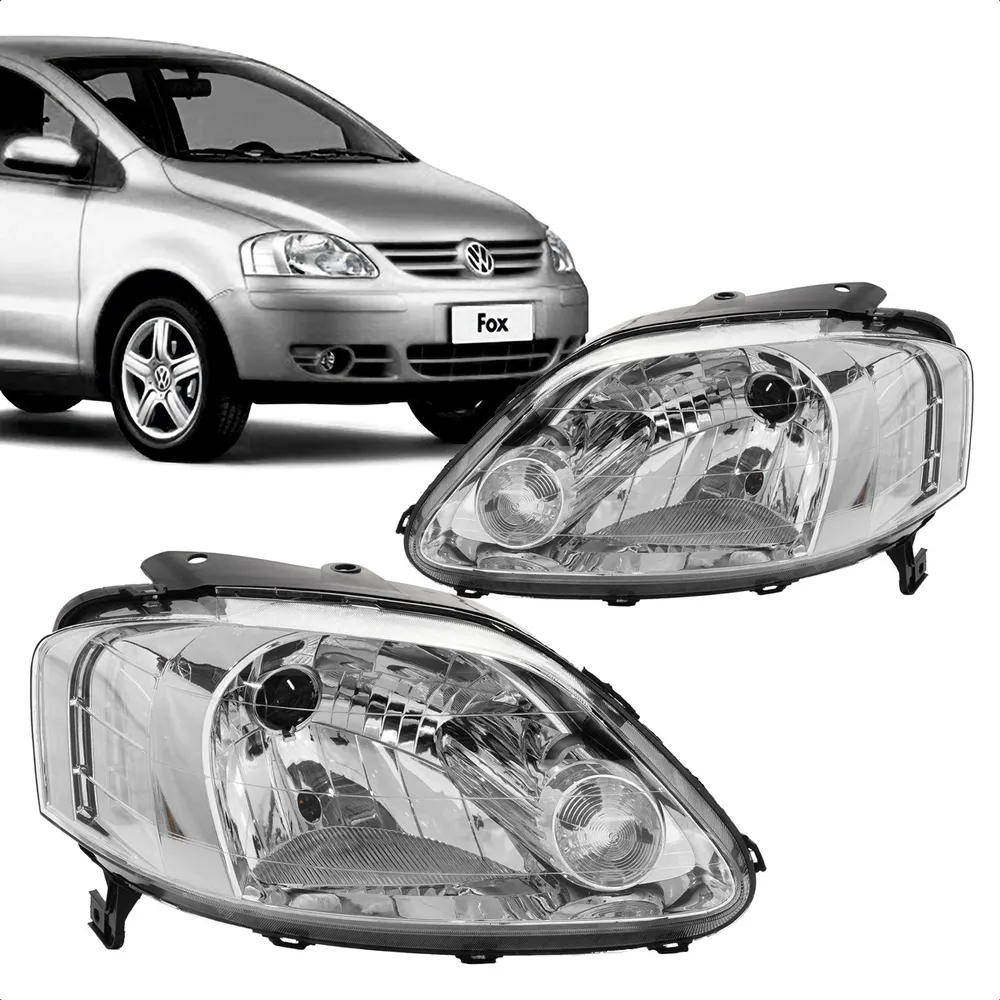 Farol do Volkswagen Fox 2004 a 2007, foco simples modelo Arteb